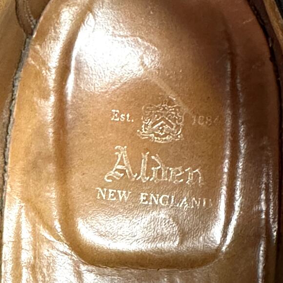 VERY GOOD Alden 9015 Dark Brown Color 8 Shell Cordovan Perforated Tip Bal 10.5 - Picture 10 of 14